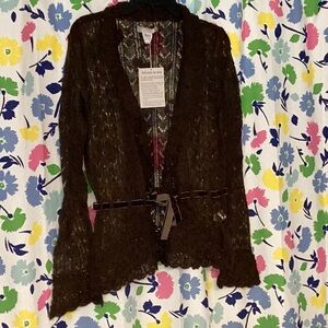 La Boutique NWT size 10/12 Brown Sweater